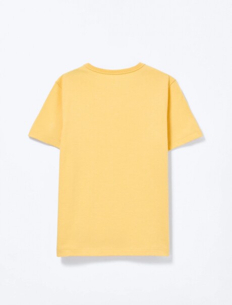 CAMISETA BÁSICA INFANTIL MANGA CORTA AMARILLO