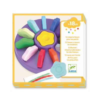 Crayones con Forma de Flor Djeco Crayones con Forma de Flor Djeco