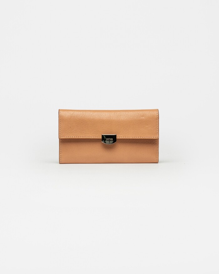 Billetera Dalia en cuero liso satinado Vaqueta