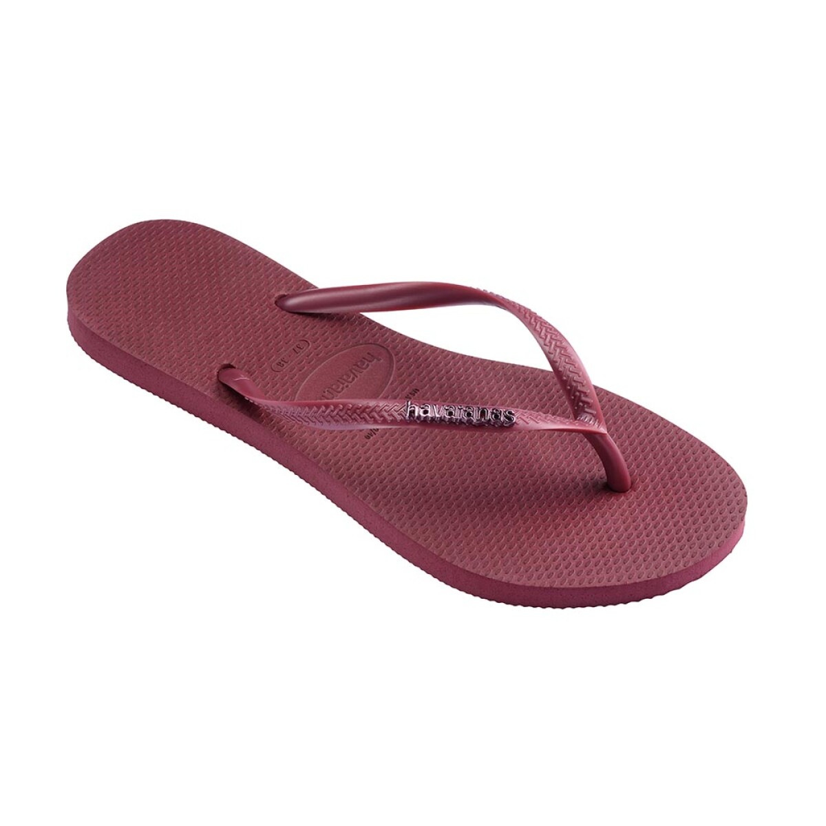 Sandalias Havaianas Slim Logo Metallic Mujer - Amaranto 