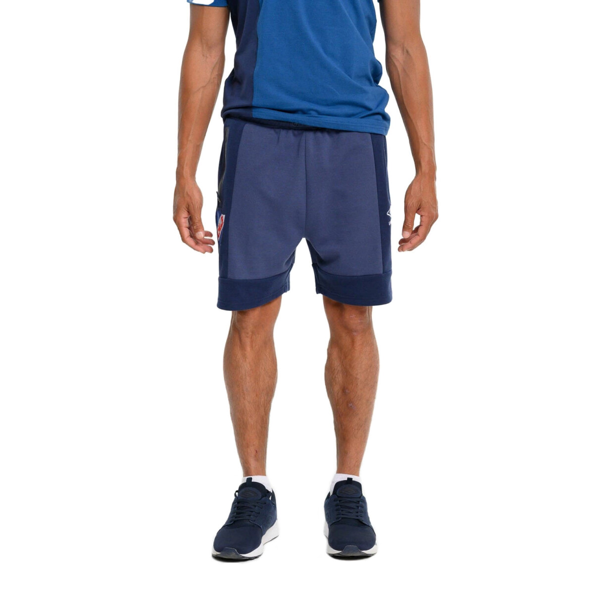 Short de Hombre Umbro Short Patch Nacional Oficial - Azul Marino - Blanco 