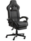 Silla gaming HALLUM con apoya pies negro Silla gaming HALLUM con apoya pies negro
