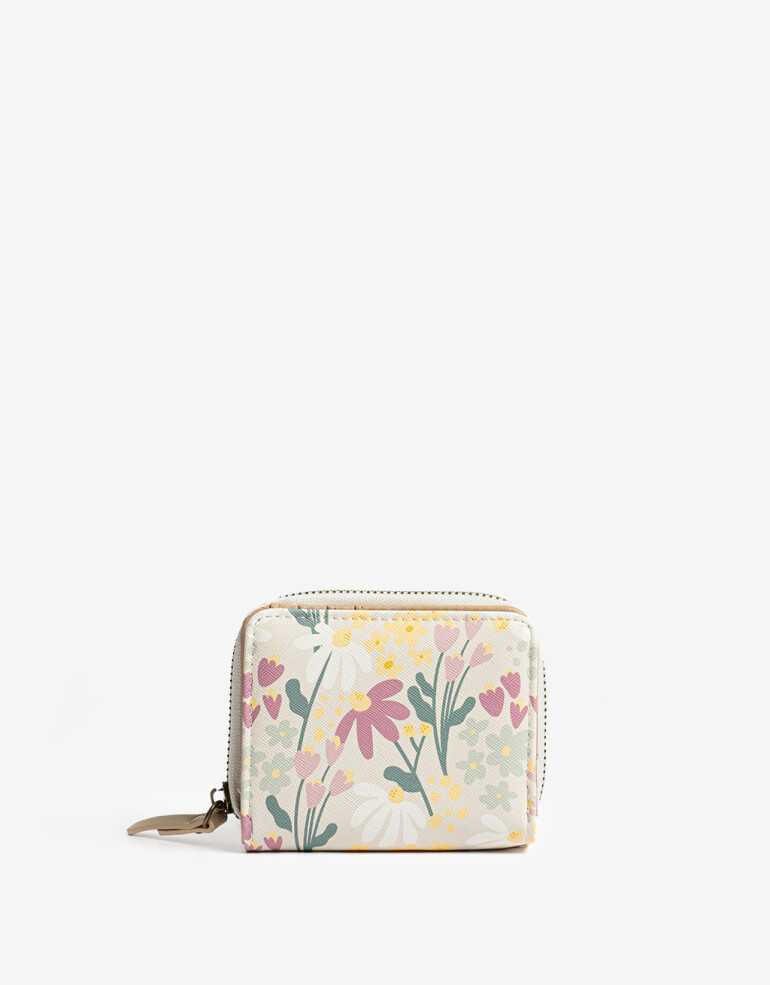 Billetera Billetera Flores Solapa - Estampado Flores