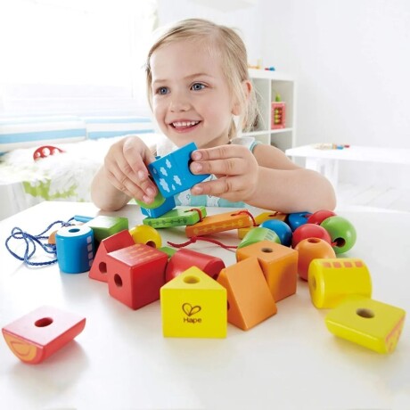 Juego Cordones Creativos Hape Con Bloques Hp0090 Juego Cordones Creativos Hape Con Bloques Hp0090