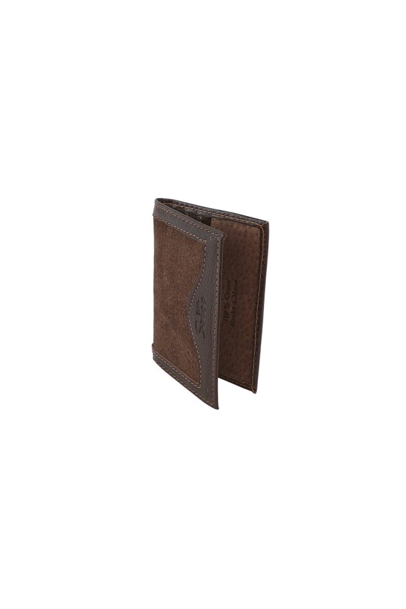 porta documento con marco Marron
