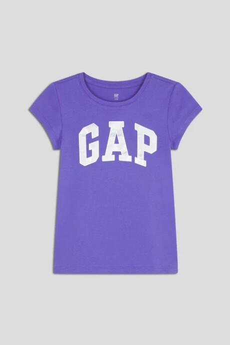 Remera Logo Gap Manga Corta Niña New Lilac