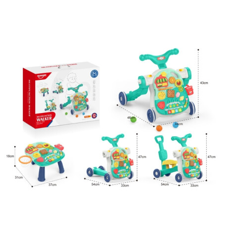 Andador Multifunción 4 En 1 Huanger He0816 Con Luces Ub VERDE