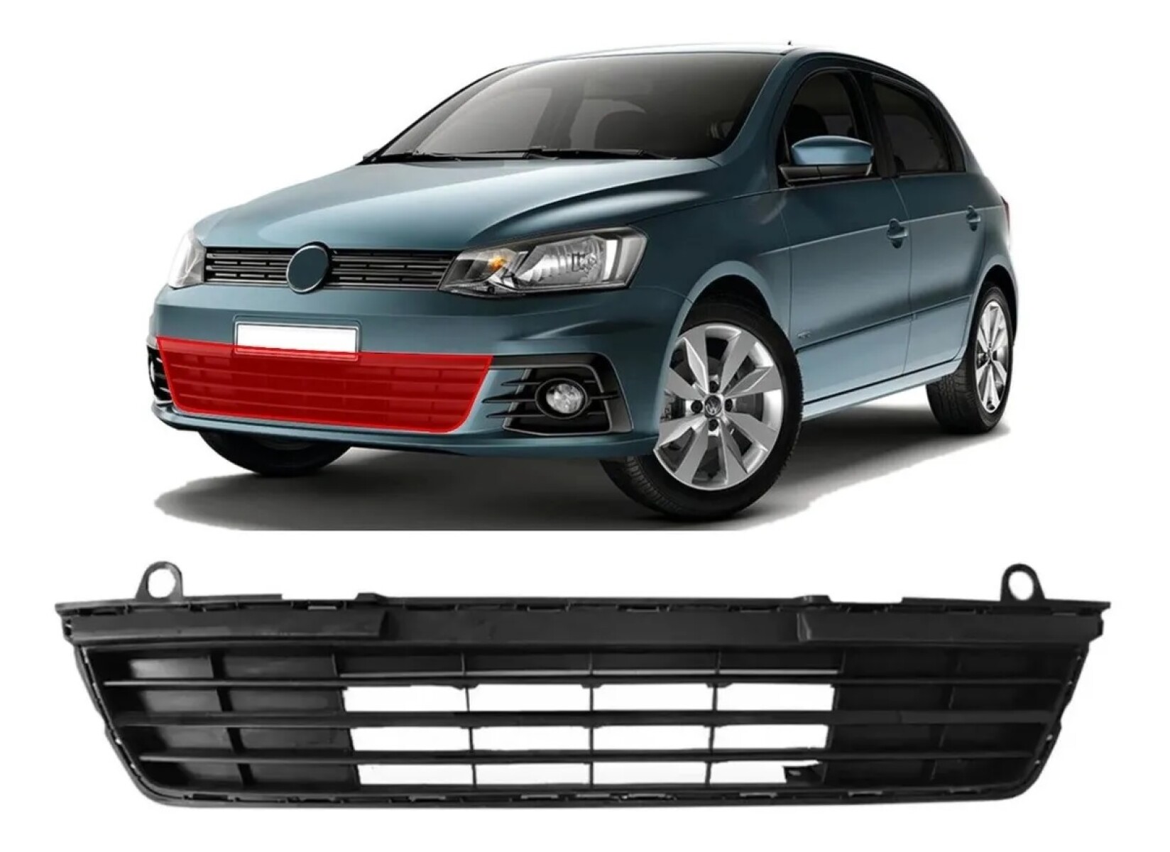 REJILLA DE PARAGOLPE CENTRAL GOL G7 16/18 (NEGRA) 