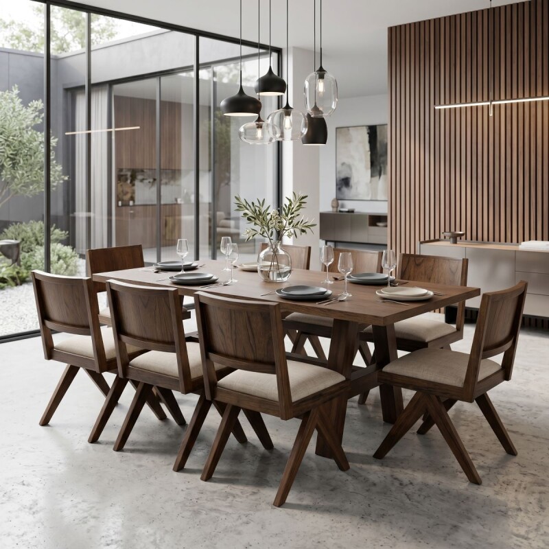 JGO COMEDOR XL RUSTICO NOGAL 305531(CD) Unica