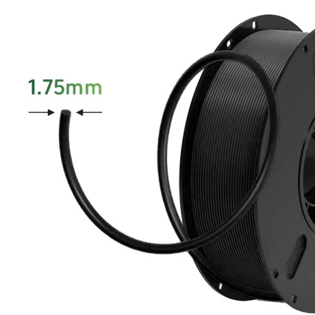 Filamento 3D PETG 1.75mm 1 Kg Para Impresora 3D Negro