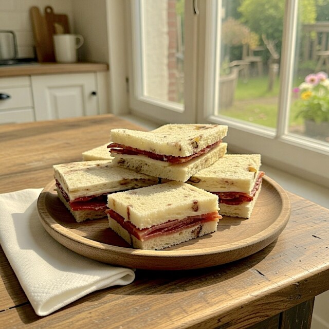 6 Sándwiches de Bondiola y Queso en Pan de Nuez 6 Sándwiches de Bondiola y Queso en Pan de Nuez