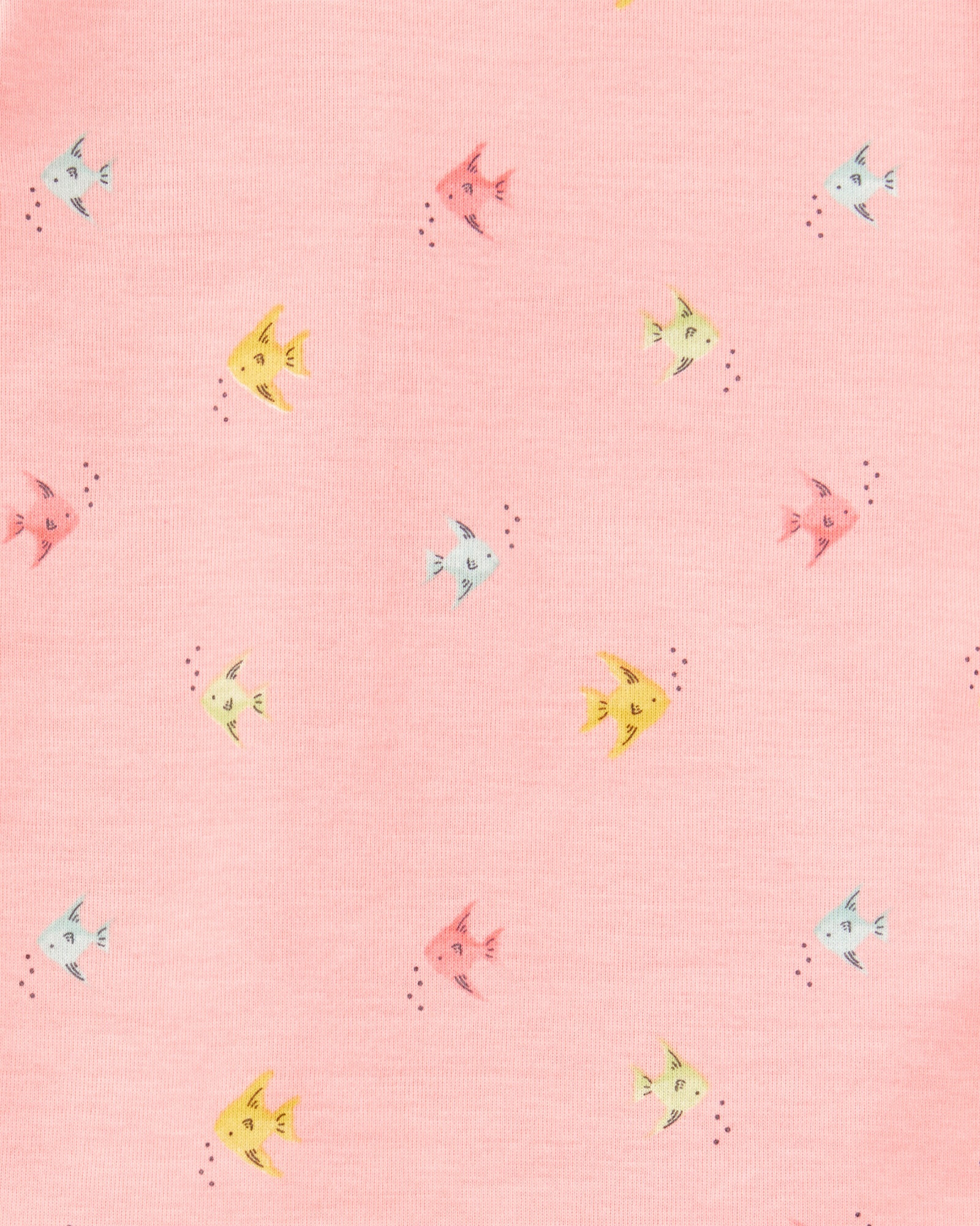 Pijama cuatro piezas de algodón, dos remeras, short y pantalón, diseño piñas Sin color