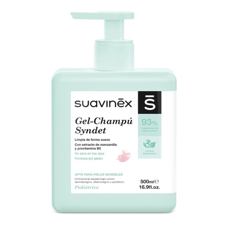 Gel Shampoo Syndet Sin Jabón p/Piel Pelo Bebé Suavinex 500Ml Verde