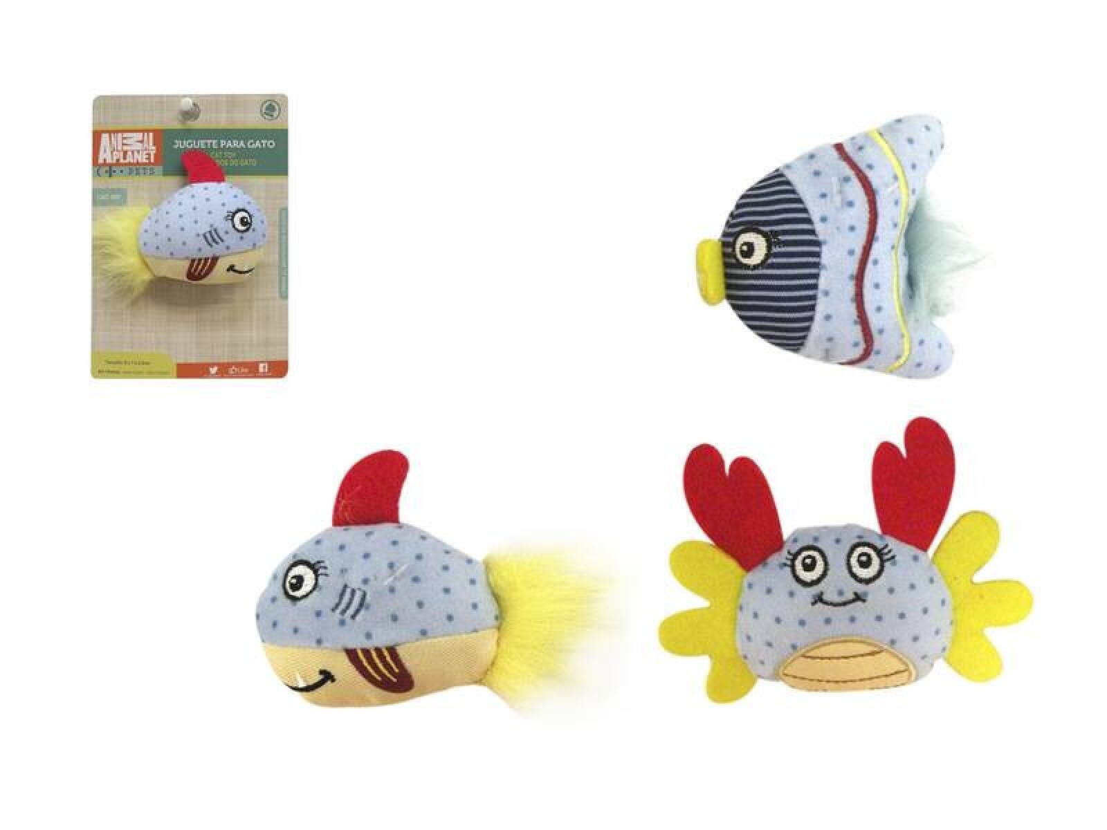 JUGUETE DE PELUCHE CON DISEÑOS MARINOS 