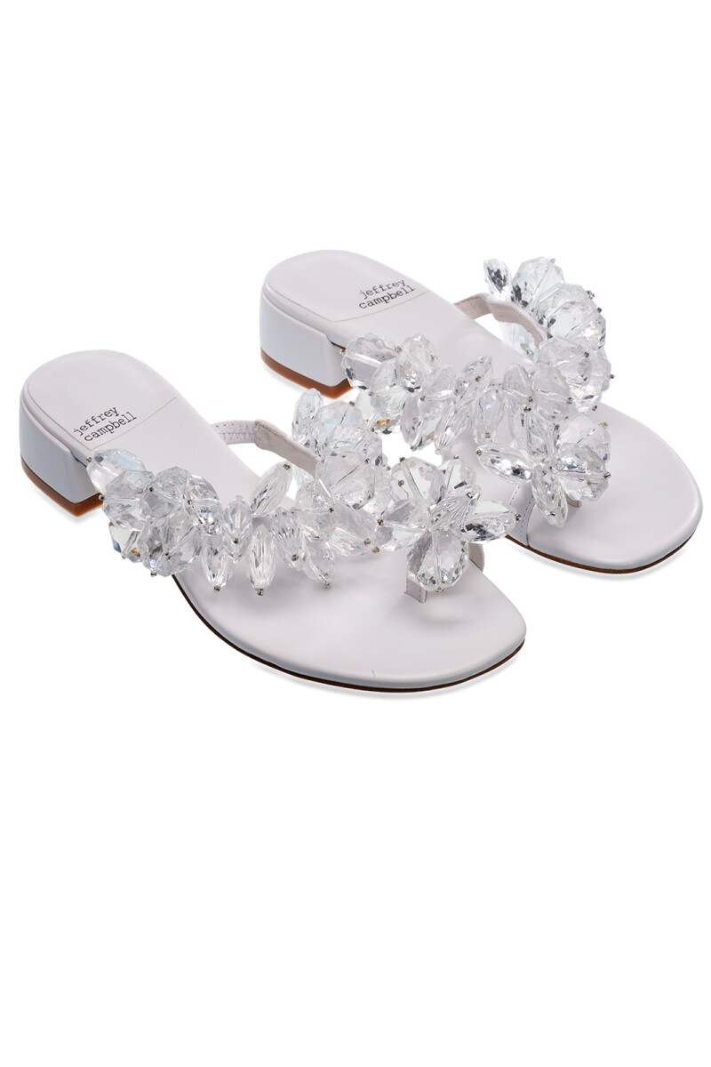 SANDALIA TANZANITE Blanco