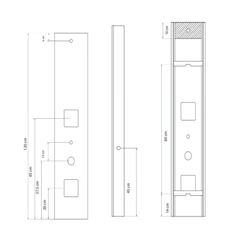 Panel De Hidromasaje Blanco Con 4 Jets, Roseta Y Telefono - Requiere Min. 3.0Kg/Cm² De Presión De Agua. 000