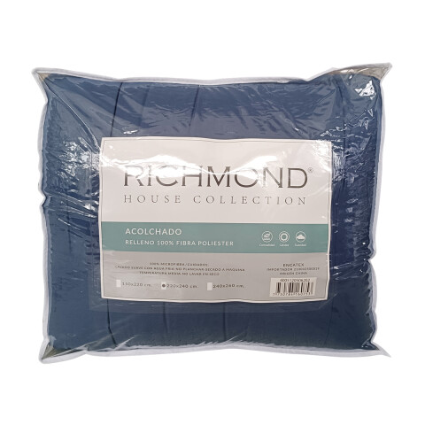 Acolchado 1 Plaza Plus Richmond House 150 x 220 cm AZUL