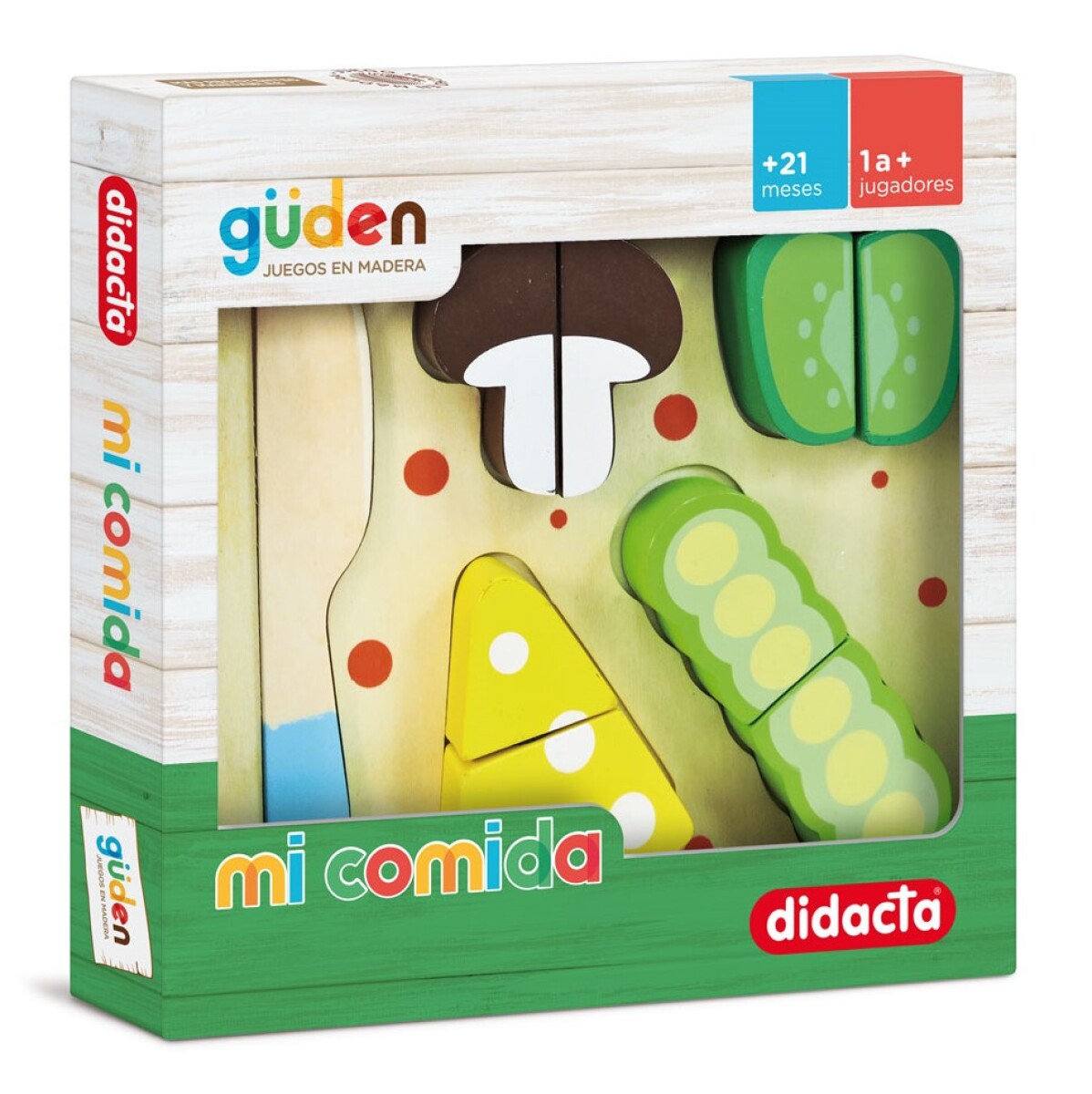 Juego de mesa Mi comida Encastres Didacta en madera 