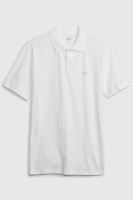 Remera Polo Logo Gap Hombre Optic White