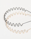 Vinchas Sets Acrilico Set De Vinchas Wavy - Combinacion Bicolor