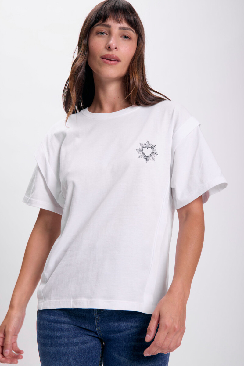 Remera estampa Corazón Blanco