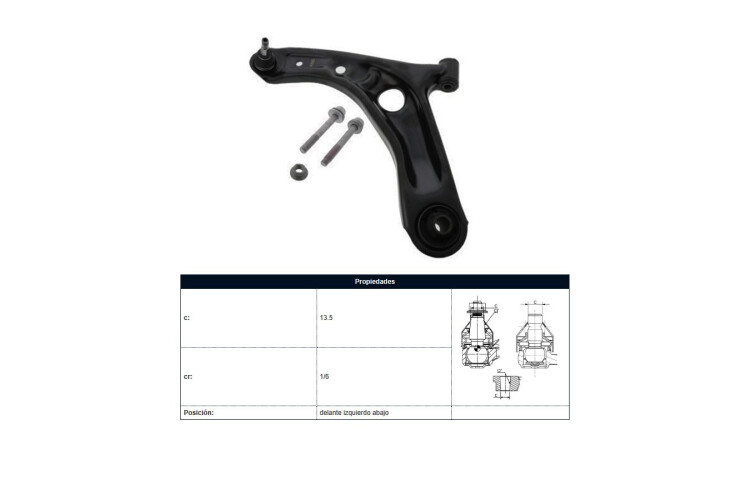 Parilla De Susp Del Byd F0 Gli Geely Lc/Lc Cross Jac J2 Peug 107 08-25 Izq Parilla De Susp Del Byd F0 Gli Geely Lc/Lc Cross Jac J2 Peug 107 08-25 Izq