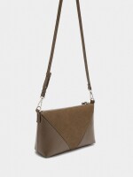 Bolso Bandolera Contraste De Texturas camel