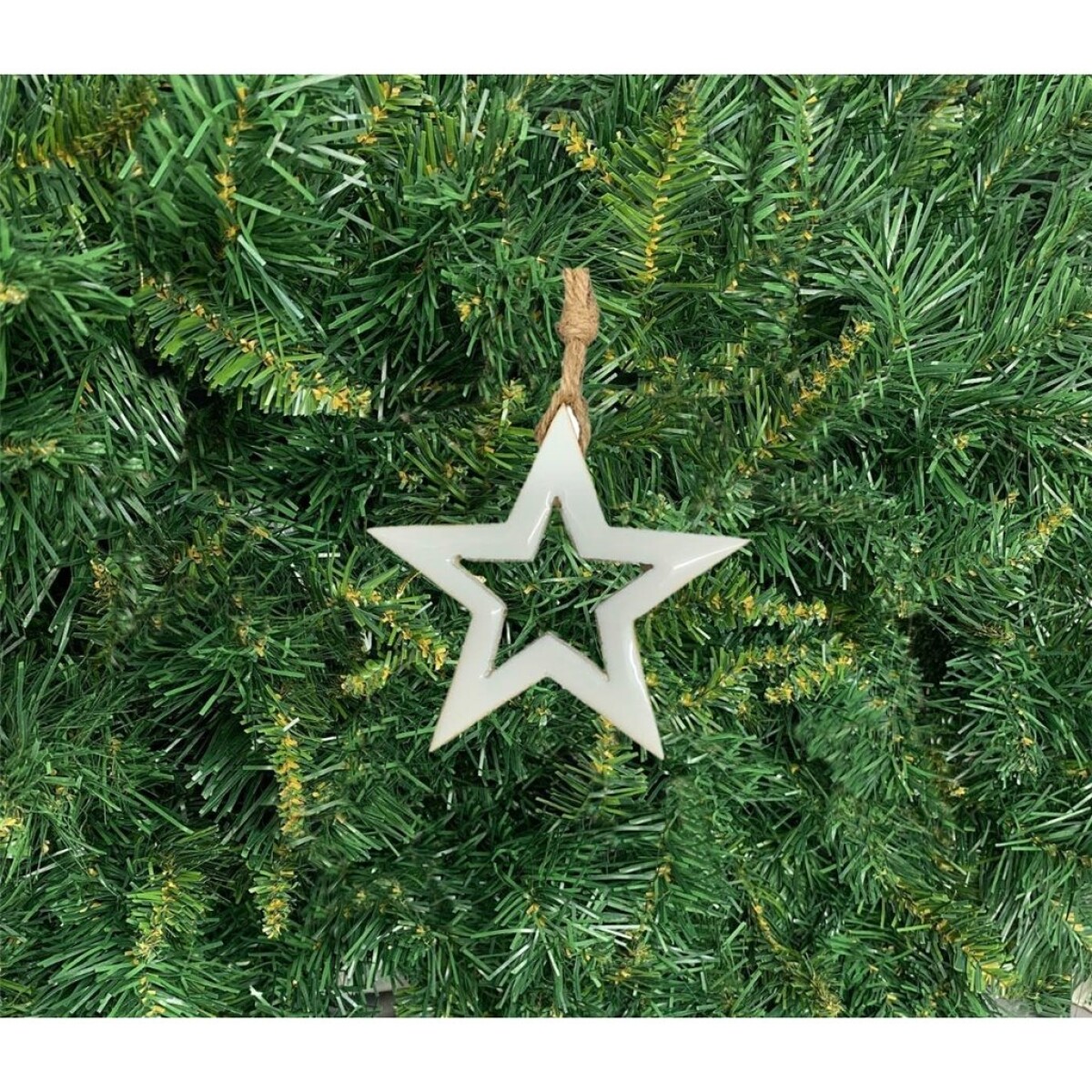 COLGANTE ESTRELLA HUECA MADERA 12 CM. 