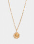 Collares Largos Con flores Collar Largo De Cadena Con Flor - Dorado