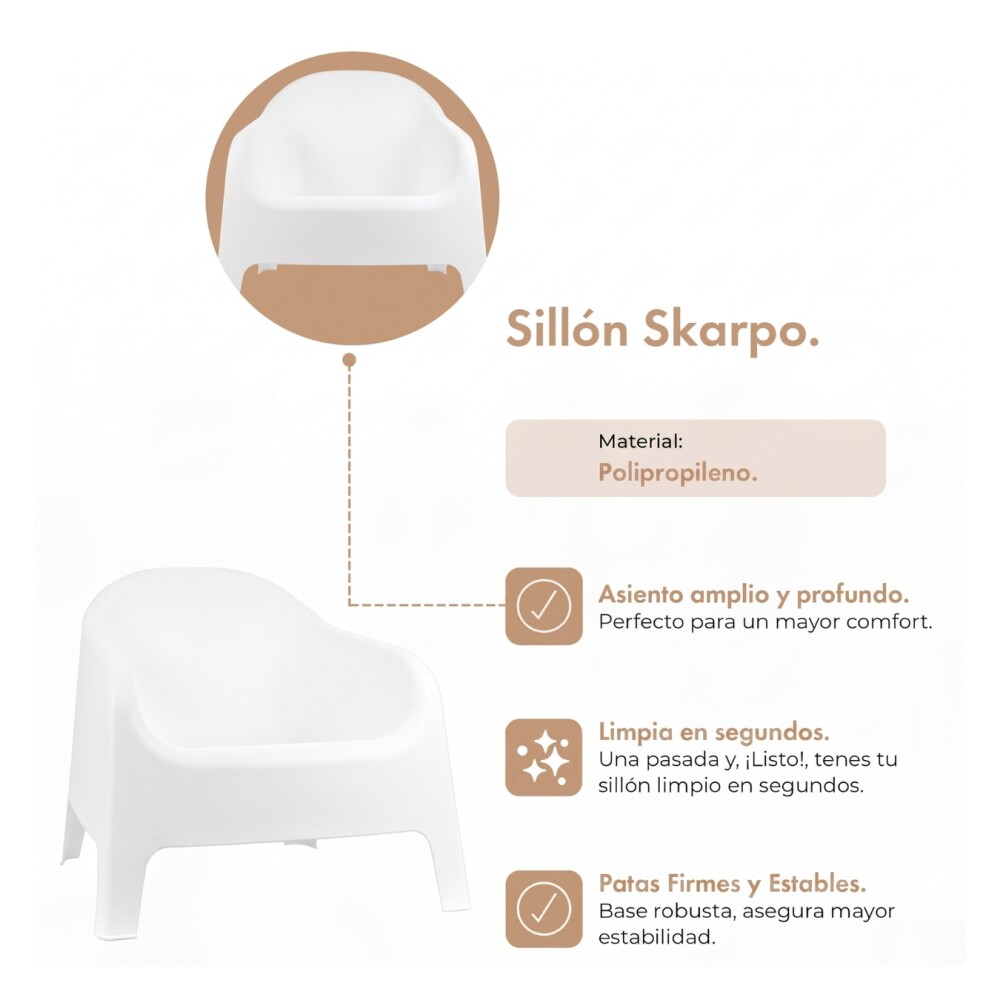 Sillón De Jardín - Skarpo Blanco