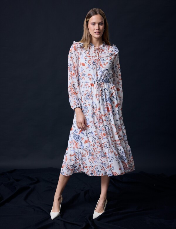 Vestido Arabescos CRUDO/MULTI