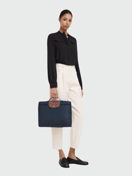 Longchamp -Maletín plegable de nylon, Le pliage Azul