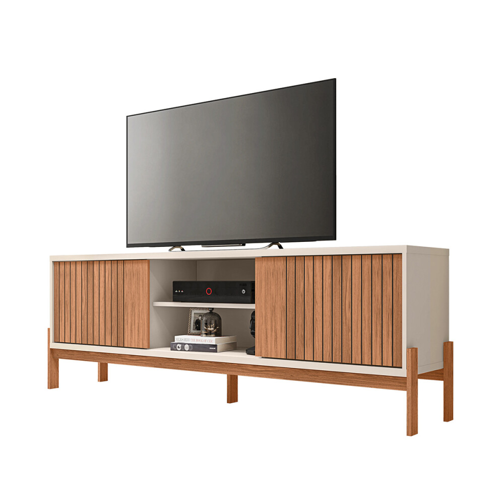 RACK PARA TV MODELO TANNEN 1.8 - COLOR FREIJO/OFF WHITE Rack Para Tv Modelo Tannen 1.8 - Color Freijo/off White