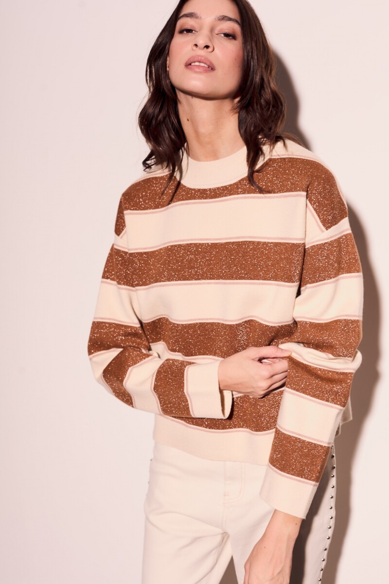 Sweater Rayado Camel