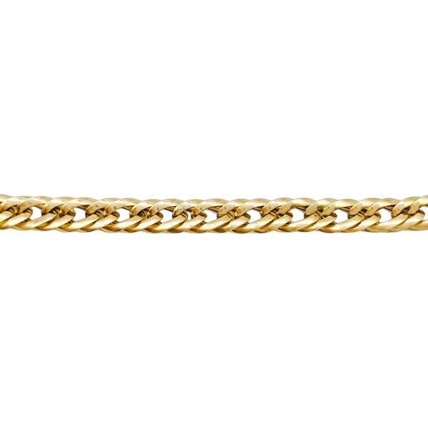 Pulsera Cubana Inflada -Oro bajo-Sin Piedra-PU8023 sinpiedra