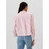 V-LS CROPPED POPLIN SHIRT PINK STRIPE