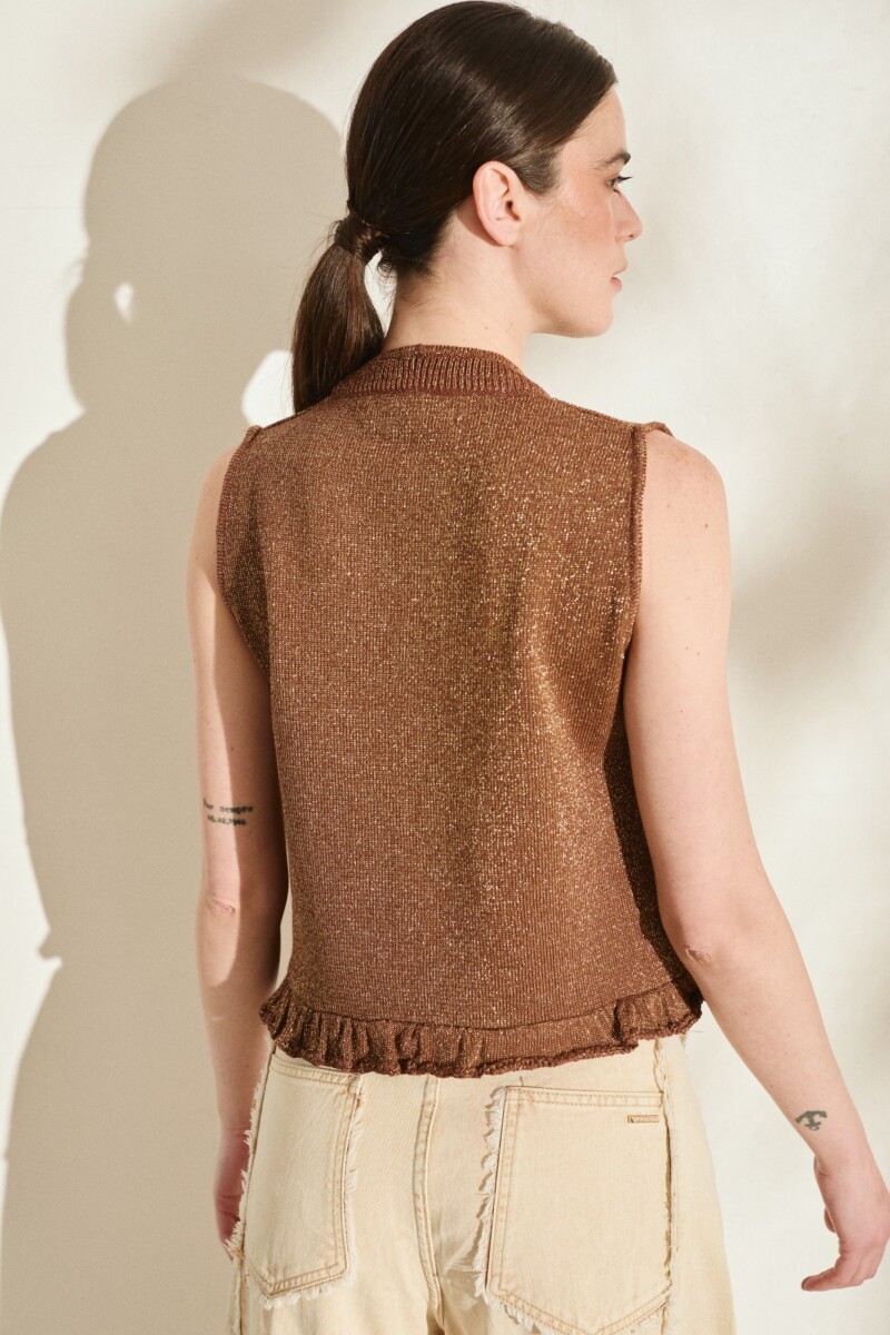 TOP SOL Chocolate Con Lurex