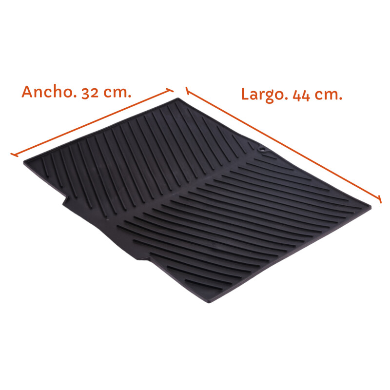Alfombrilla Silicona Escurridor Vajilla Negro