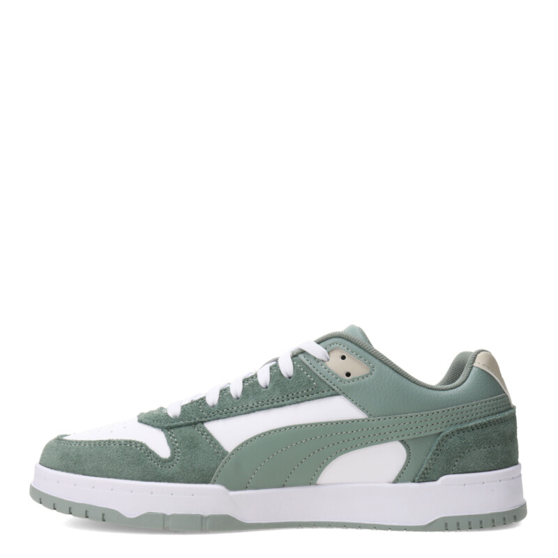 Championes de Hombre Puma Game Low SD Blanco - Verde - Amarillo Arena