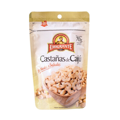 Castañas de Caju tostadas y saladas 70g Emigrante Castañas de Caju tostadas y saladas 70g Emigrante