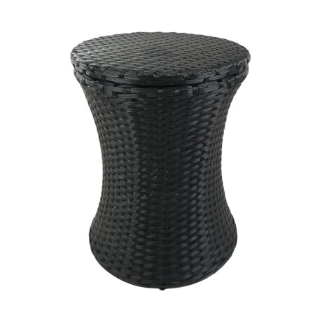 Mesa ratona de rattan con hielera de metal Mesa ratona de rattan con hielera de metal