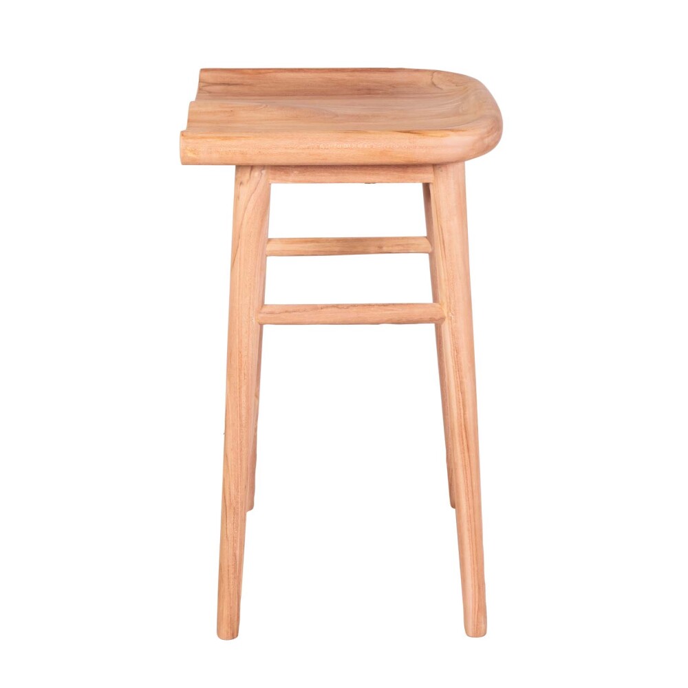BUTACA BAR EXTERIOR MADERA NATURAL-BEIGE PALMA