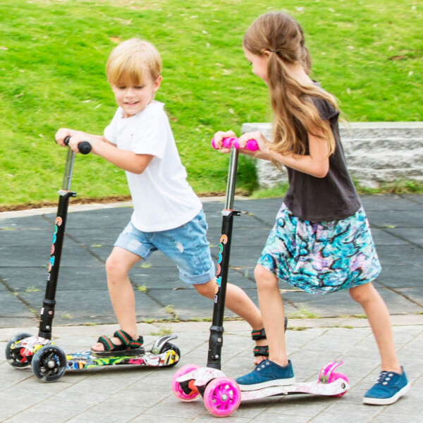 Monopatin Tripatin Scooter Luces Regulable Infantil Niños Variante Diseño Frutas