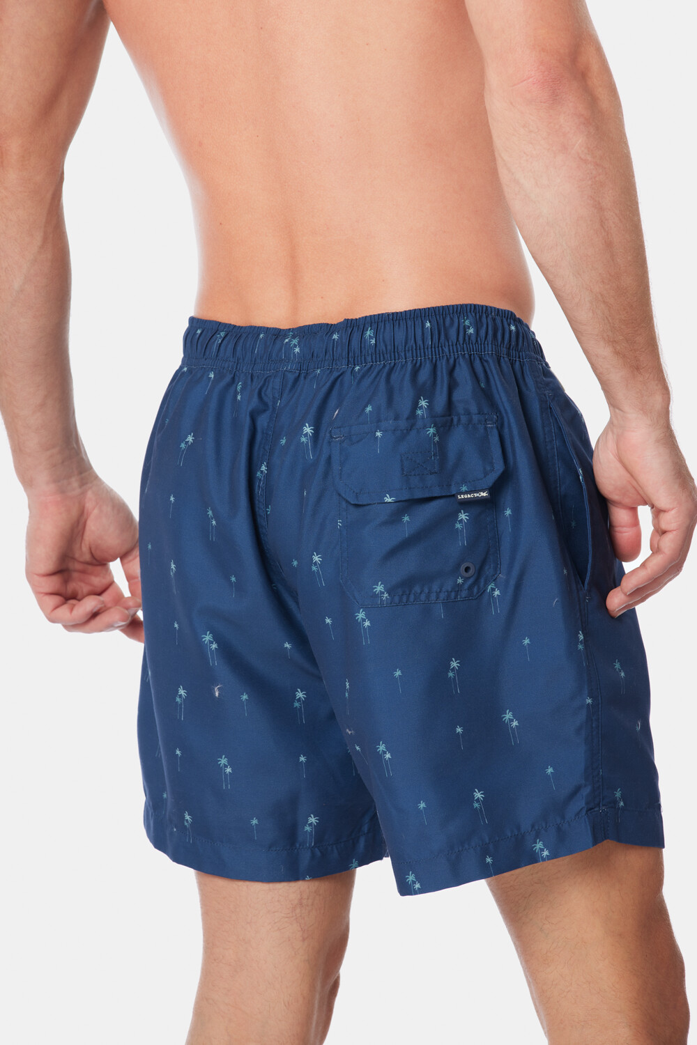 SHORT DE BAÑO ESTAMPADO Azul