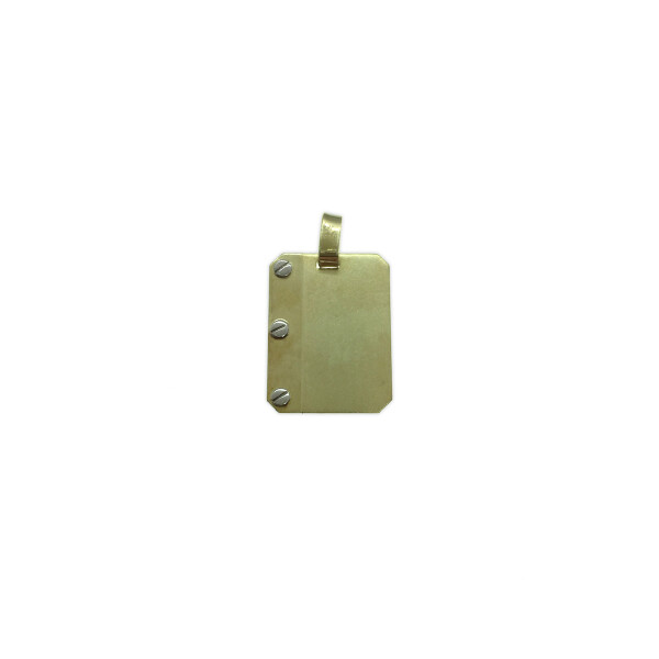 Medalla de oro amarillo 18k "tres tornillos" incluye grabado Medalla de oro amarillo 18k "tres tornillos" incluye grabado
