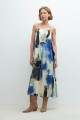 Maxi vestido estampado multicolor