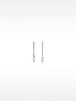 Pendientes Barra De Circonitas plateado