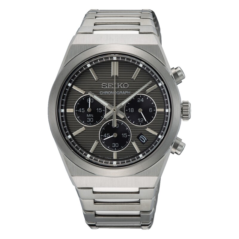 Relok Seiko SSB455P1 para hombre con correa de acero Plateado