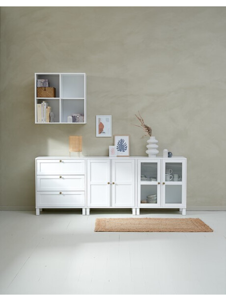 Vitrina SKALS puertas de vidrio blanco Vitrina SKALS puertas de vidrio blanco