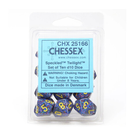 Set de 10 dados D10 - Chessex: Twilight Speckled Set de 10 dados D10 - Chessex: Twilight Speckled
